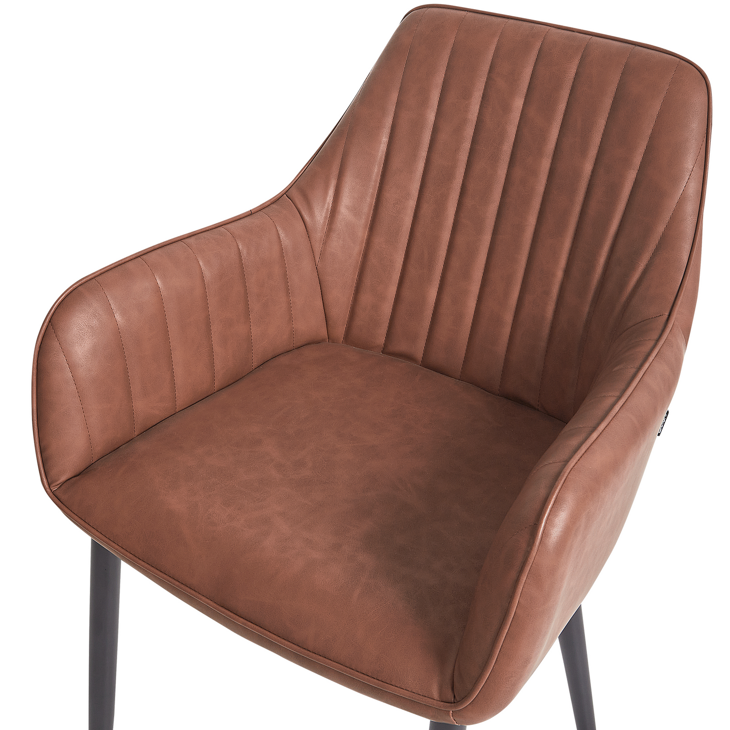 Esszimmerstuhl 2er Set WELLSTON Kunstleder Braun