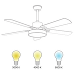Deckenventilator mit Licht HOBBLE mit Fernbedienung Hellgrau