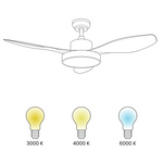 Deckenventilator mit Licht BANDERAS mit Fernbedienung Silber