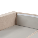 3-Sitzer Ecksofa Samtstoff beige rechtsseitig LOFOTEN