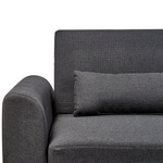 3-Sitzer Ecksofa Stoff schwarz linksseitig mit Schlaffunktion OLLSTA