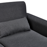 3-Sitzer Ecksofa Stoff schwarz linksseitig mit Schlaffunktion OLLSTA