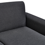 3-Sitzer Ecksofa Stoff schwarz linksseitig mit Schlaffunktion OLLSTA