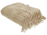 Kuscheldecke VELLA Baumwolle 150 x 200 cm Beige