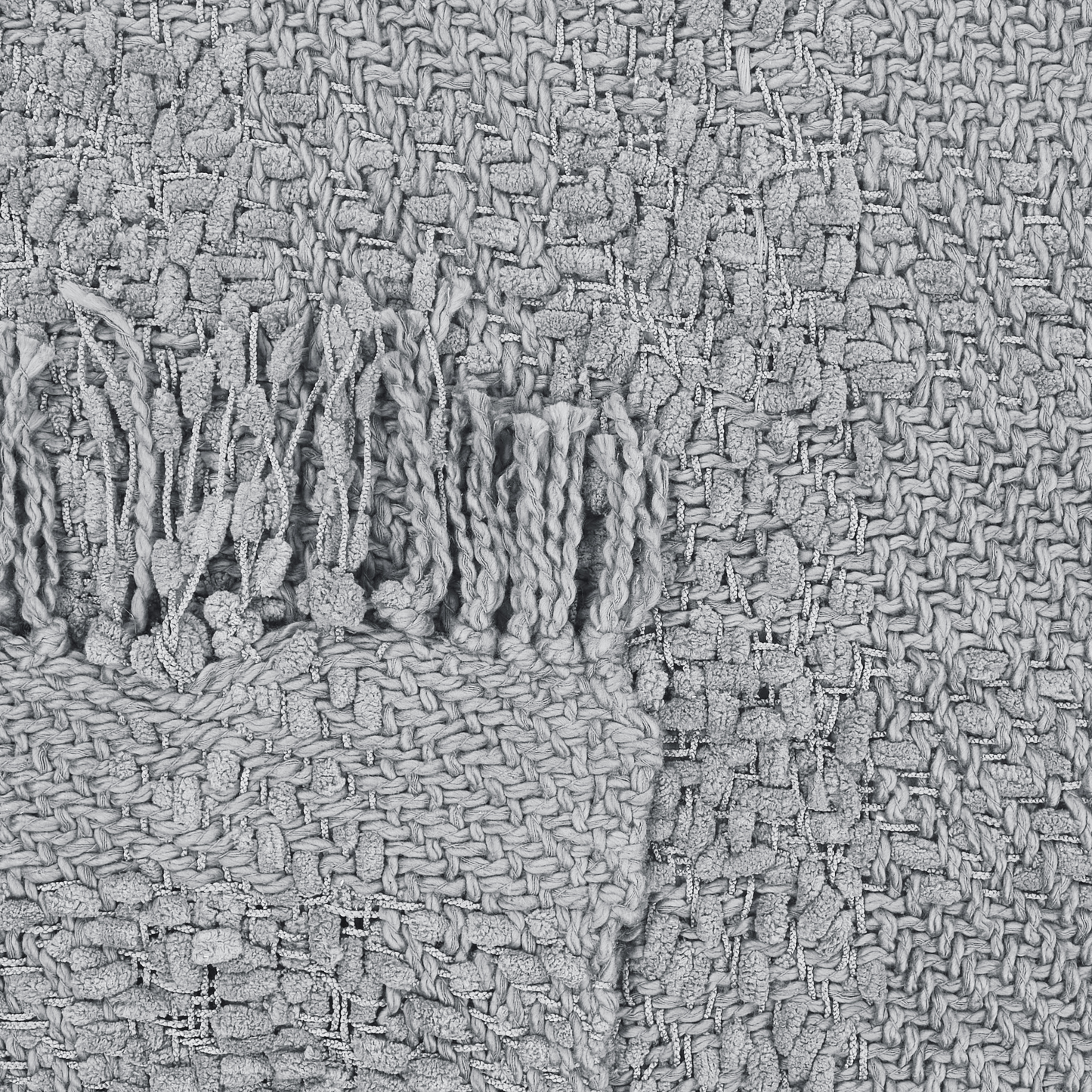 Kuscheldecke VELLA Baumwolle 150 x 200 cm Grau