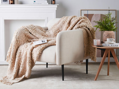 Kuscheldecke VELLA Baumwolle 150 x 200 cm Pastellrosa