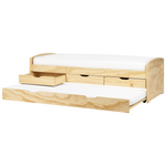 Ausziehbett Kiefernholz PETIVILLE 90 x 200 cm Hellbraun