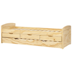 Ausziehbett Kiefernholz PETIVILLE 90 x 200 cm Hellbraun
