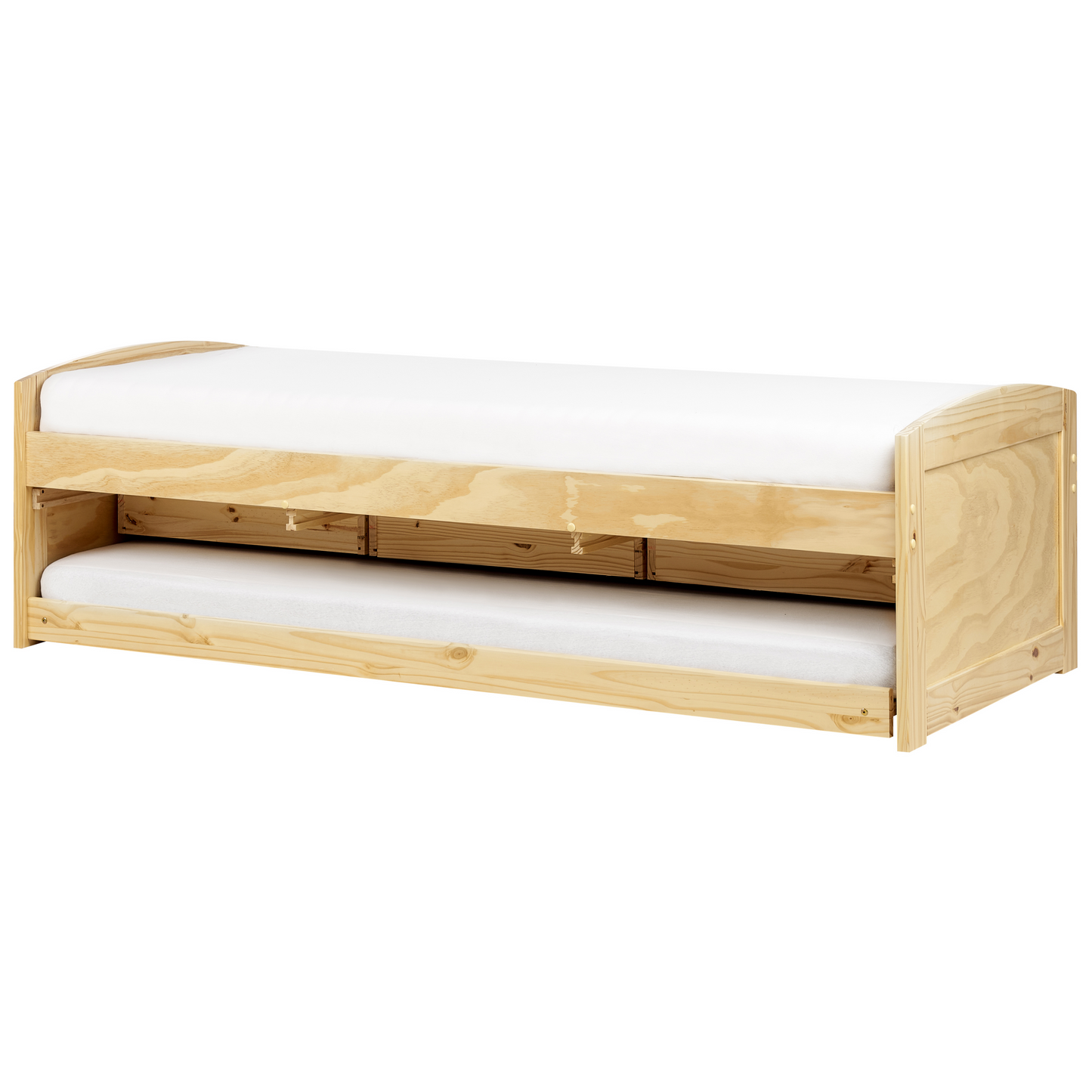 Ausziehbett Kiefernholz PETIVILLE 90 x 200 cm Hellbraun