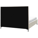 Bett mit Stauraum Bouclé SEZANNE 180 x 200 cm Cremeweiss