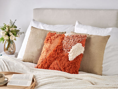 Dekokissen 2er Set SAGENIA Baumwolle 45 x 45 cm Orange Abstraktes Muster
