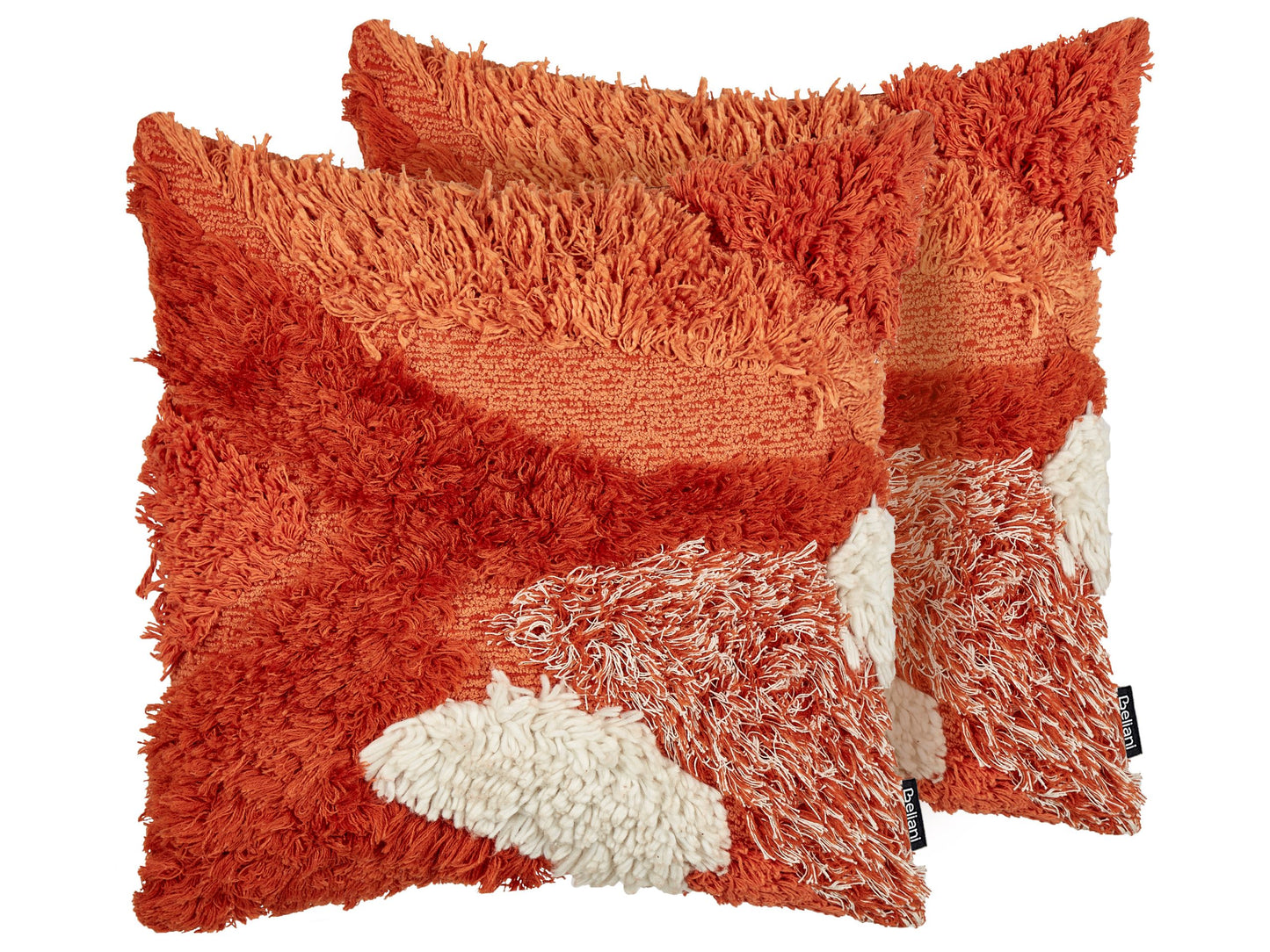 Dekokissen 2er Set SAGENIA Baumwolle 45 x 45 cm Orange Abstraktes Muster