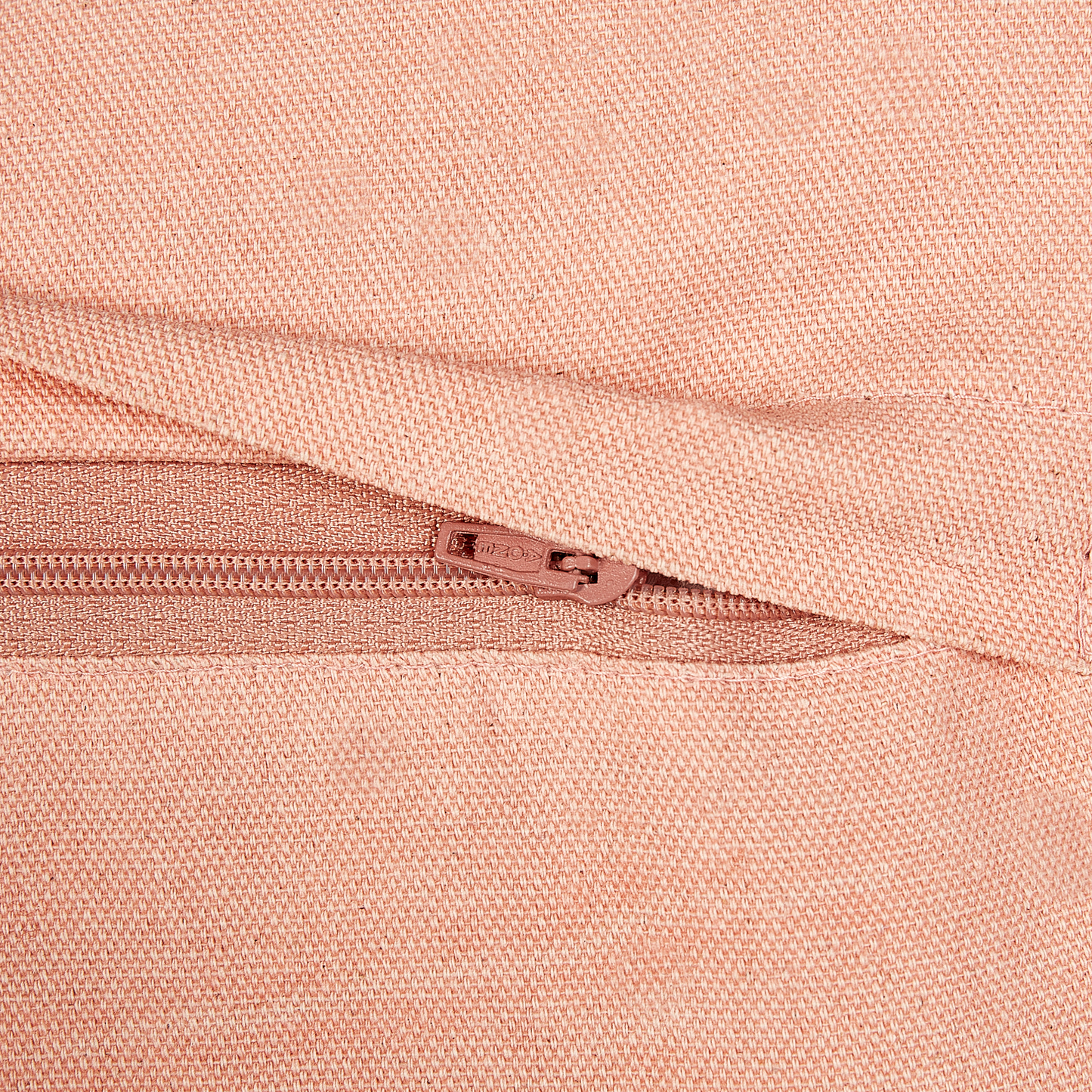 Dekokissen 2er Set VALVARIA Baumwolle 30 x 50 cm Pfirsichrosa ZickZack-Muster