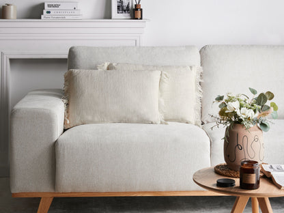 Dekokissen 2er Set MABA Baumwolle 50 x 35 cm Cremeweiss Ohne Muster