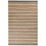Teppich Jute beige / grau 160 x 230 cm Streifenmuster Kurzflor zweiseitig BUDHO
