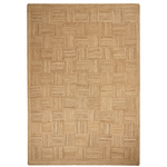 Teppich Jute beige 160 x 230 cm geometrisches Muster Kurzflor ESENTEPE
