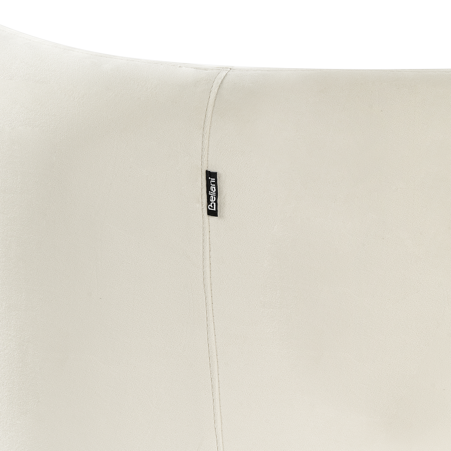 3-Sitzer Sofa Samtstoff weiss geschwungene Form VELTADA