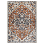 Teppich mehrfarbig 160 x 230 cm orientalisches Muster Kurzflor METSAMOR