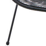 Gartenbank ACAPULCO II 113 cm Polyrattan Schwarz