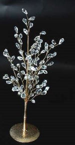 Arbre en cristal LED avec pierres en verre
 et une guirlande lumineuse
 15 LED hauteur 35cm