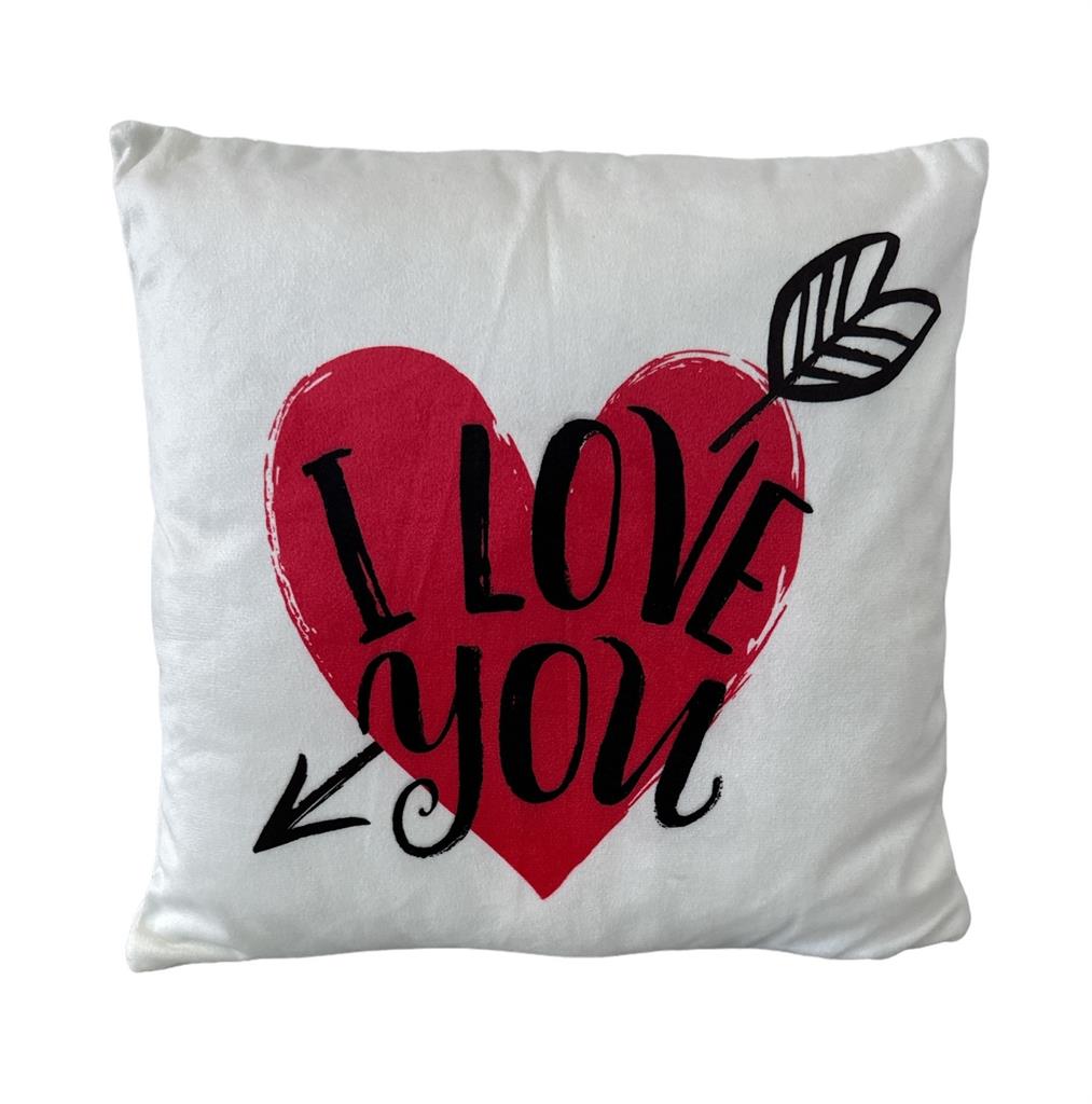 Kissen I Love You mit Reisverschluss Grösse: 30cmx30cm Digitaldruck einseitig