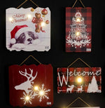 LED Bild aus Holz "Christmas" 
mit 2 LED
mit Kordel zum Hängen
L:23cm B:2.4cm H:40cm