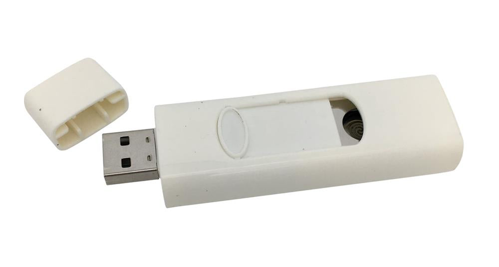 Feuerzeug mit Glühspirale USB Stick zum Aufladen Farbe: weiss im Display