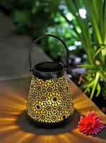 LED Solar Laterne Metall konisch mit 1warm weissen LED Farbe: Bronze