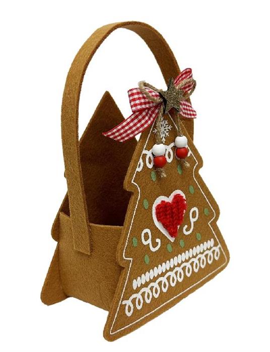 Tasche Xmas aus Filz als Tannenbaum
