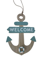 Hänger Anker Welcome aus Holz 
H:30cm
Farbe: Braun
L:20cm B:1cm H:30cm
