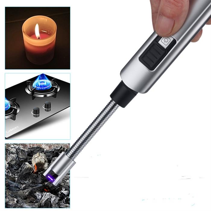 Lichtbogen USB-Stabfeuerzeug Flexi Farbe: Rot in Geschenbox