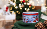 Guetzlidosen 3er Set rund mit XMAS Motiv Santa und Auto Weissblech