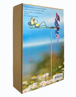 Windspiel Gartenstecker Frosch und Windrad aus Metall H112cm