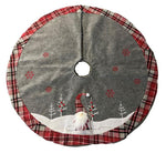 Weihnachtsbaum Rock D:90cm 
Farbe: Rot/Grau/Weiss
Design: Wichtel und Schneeflocken