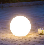 LED Solar Outdoor Kugel D:20cm mit 2 LED warm weiss mit ON / OFF Schalter