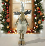 Deko Rentier Junge
stehend mit ausziehbaren Beinen
Farbe: Braun / Grau