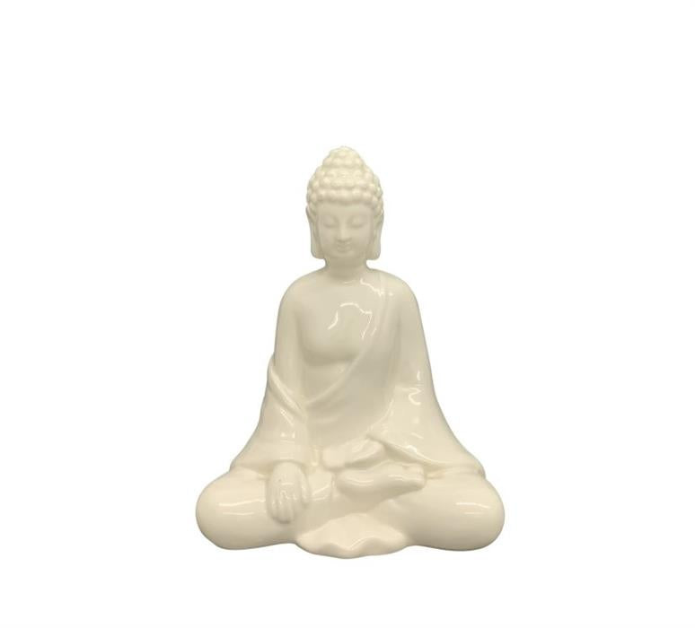 Buddha aus Porzellan 
Farbe: Weiss
L:13.2cm B:8.5cm H:16.8cm