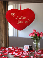 Kissen in Herzform gestickt I LOVE YOU Grösse: 40x45cm