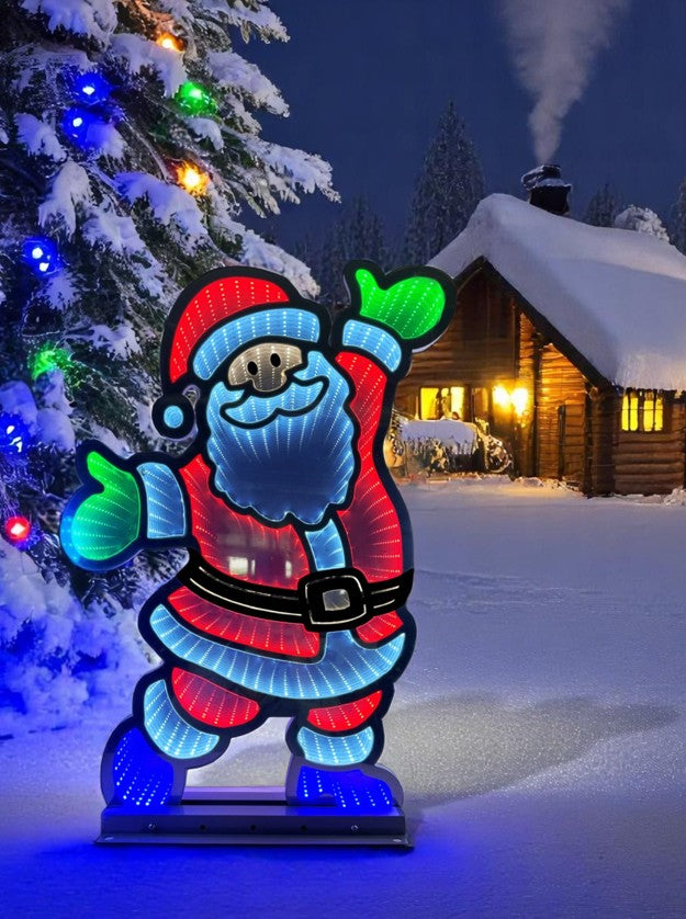 LED Figur Weihnachtsmann mit Infinity Effekt Outdoor