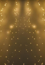 LED Lichtervorhang Outdoor 540 LED - Microlight B:75cm H:150cm warm weisses Licht