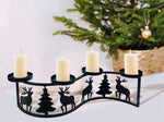 Kerzenhalter Xmas schwarz 
aus Metall für 4 Kerzen 
wellenförmig Advent
