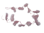 Girlande mit 10 Federn und 
Perlenkette Länge 125cm
Farbe: rosa