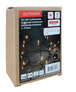 Guirlande lumineuse d'extérieur LED 50 LED
 lumière blanche et chaude
 Longueur 3,75m