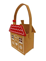 Tasche Xmas aus Filz als Haus mit rotem Dach