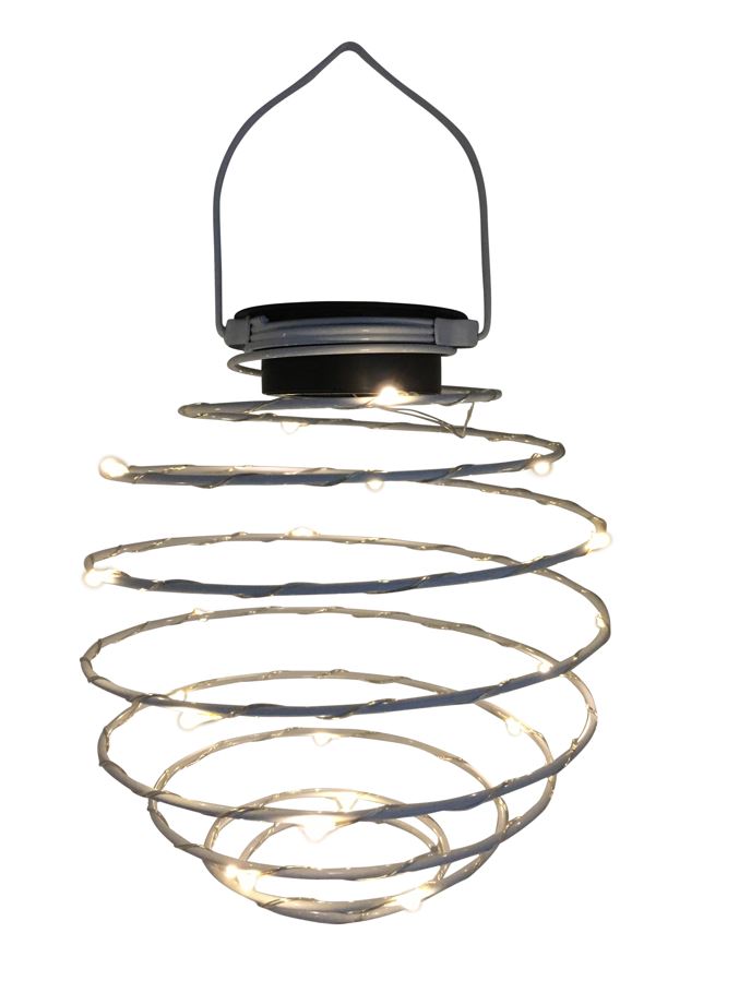 LED Solar Spiral Hängelampe 
D=16cm mit 20 LED 
Microlight
Farbe: Weiss