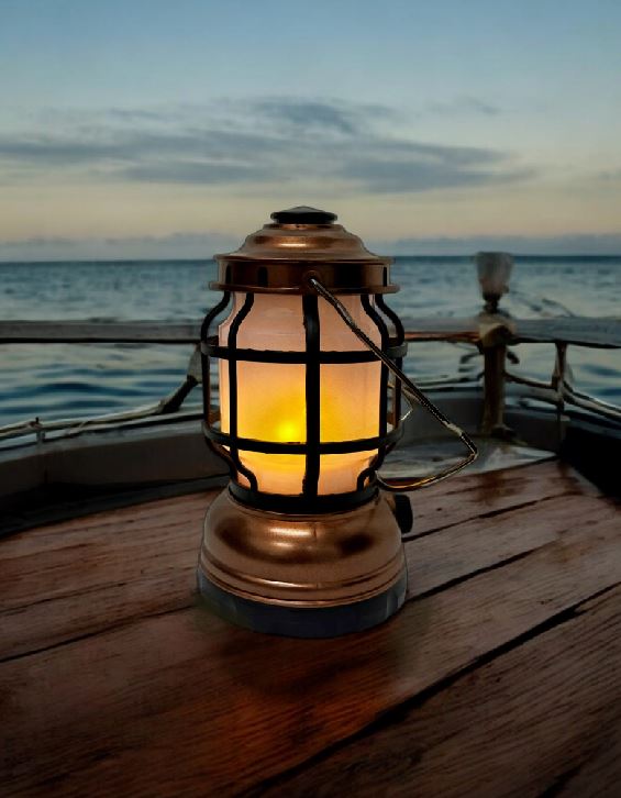 LED Campinglaterne mit Licht 
und Flammeneffekt mit Henkel
Dimmbar