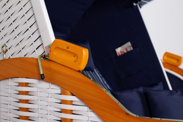 Strandkorb "Ostsee" gestreift royal blau