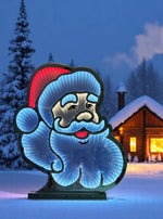 LED Figur Weihnachtsmann Face mit Infinity Effekt Outdoor