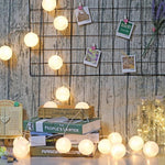 LED Lichterkette Cotton Ball "White" 
mit 10 LED 
L: 135cm
D: Kugeln 6cm