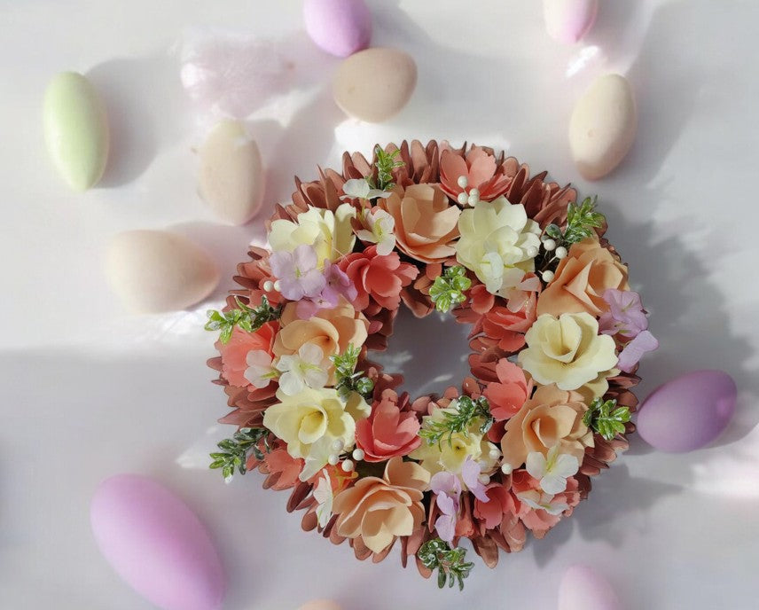 Deko Kranz rosa D35cm x H8cm